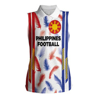 Custom Philippines Champions Football Jersey Women Sleeveless Polo Shirt - Wonder Print Shop
