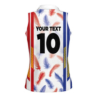 Custom Philippines Champions Football Jersey Women Sleeveless Polo Shirt - Wonder Print Shop