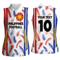 Custom Philippines Champions Football Jersey Women Sleeveless Polo Shirt - Wonder Print Shop