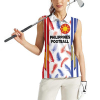 Custom Philippines Champions Football Jersey Women Sleeveless Polo Shirt - Wonder Print Shop