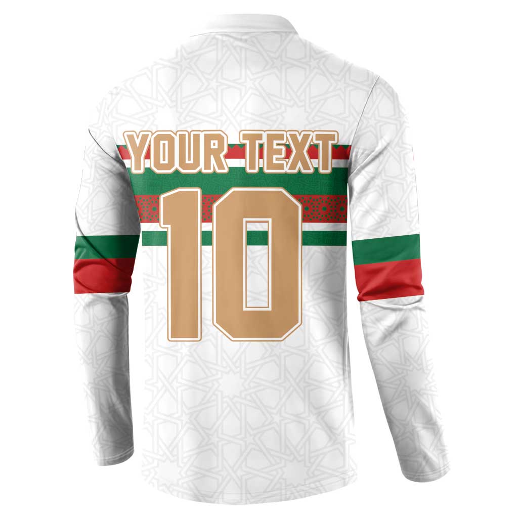 Custom Morocco Football Button Sweatshirt The Roar of Atlas Lions - Wonder Print Shop