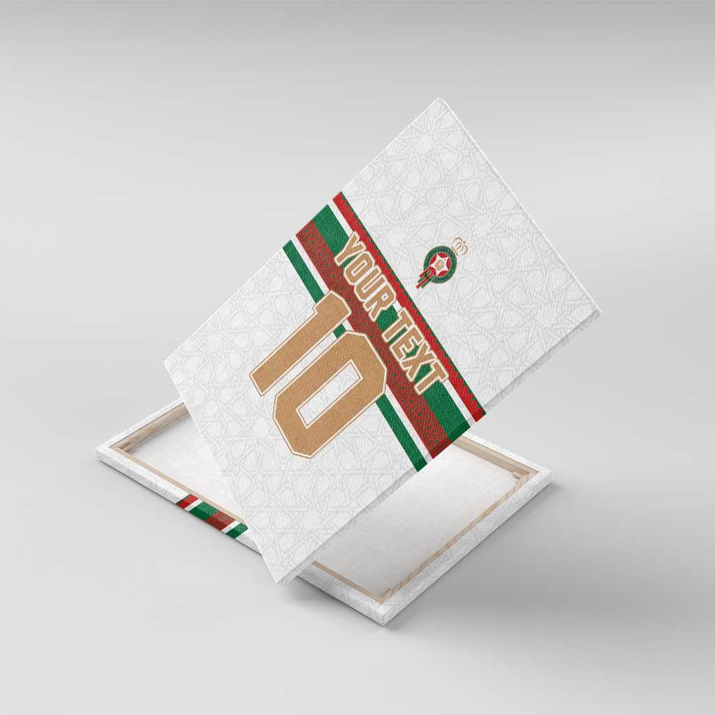 Custom Morocco Football Canvas Wall Art The Roar of Atlas Lions - Wonder Print Shop