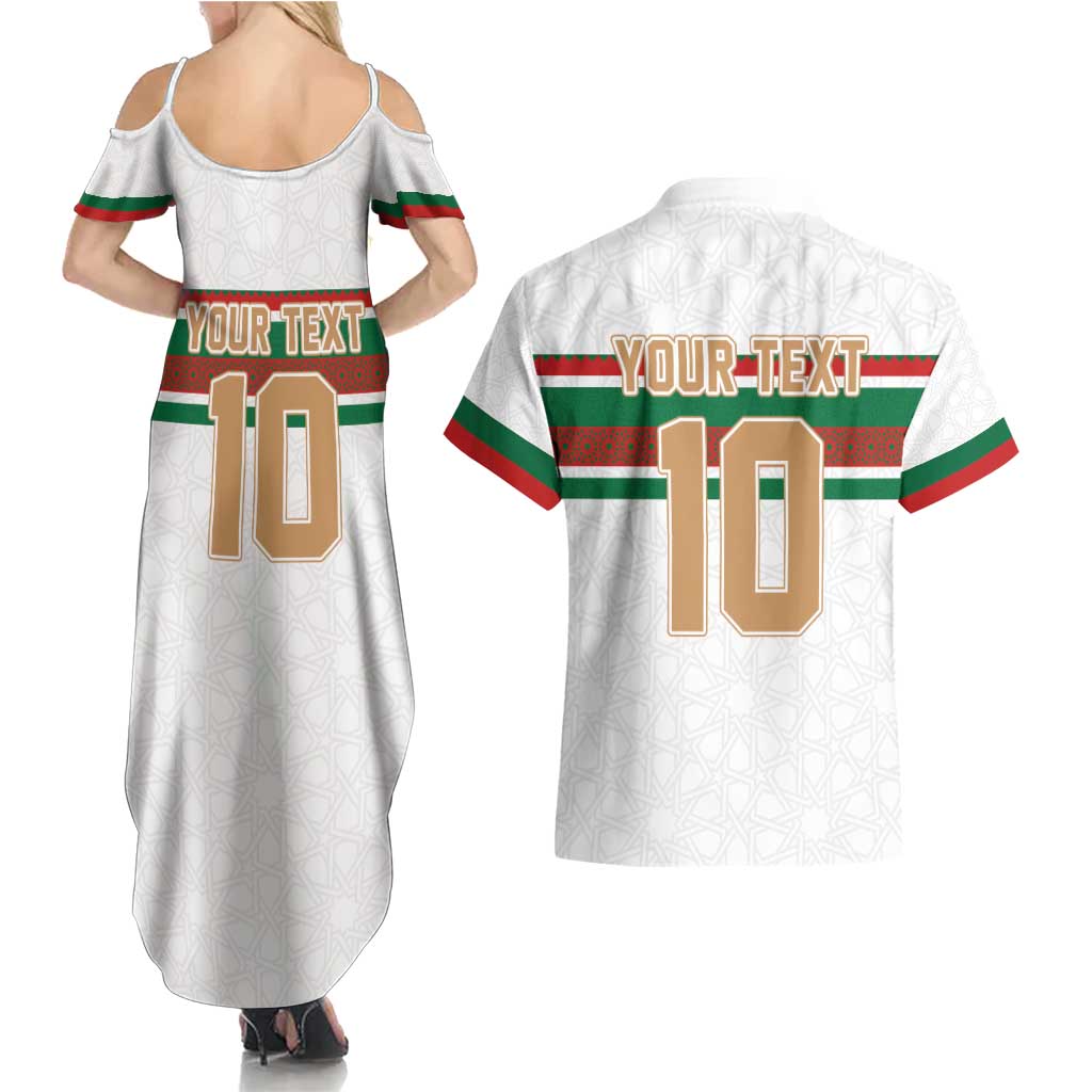 Custom Morocco Football Couples Matching Summer Maxi Dress and Hawaiian Shirt The Roar of Atlas Lions - Wonder Print Shop
