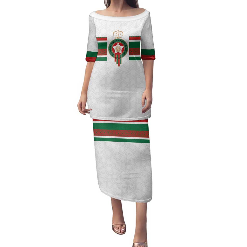 Custom Morocco Football Family Matching Puletasi and Hawaiian Shirt The Roar of Atlas Lions - Wonder Print Shop