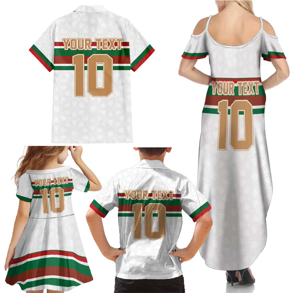 Custom Morocco Football Family Matching Summer Maxi Dress and Hawaiian Shirt The Roar of Atlas Lions - Wonder Print Shop