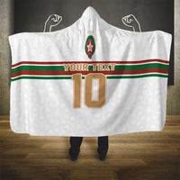 Custom Morocco Football Hooded Blanket The Roar of Atlas Lions