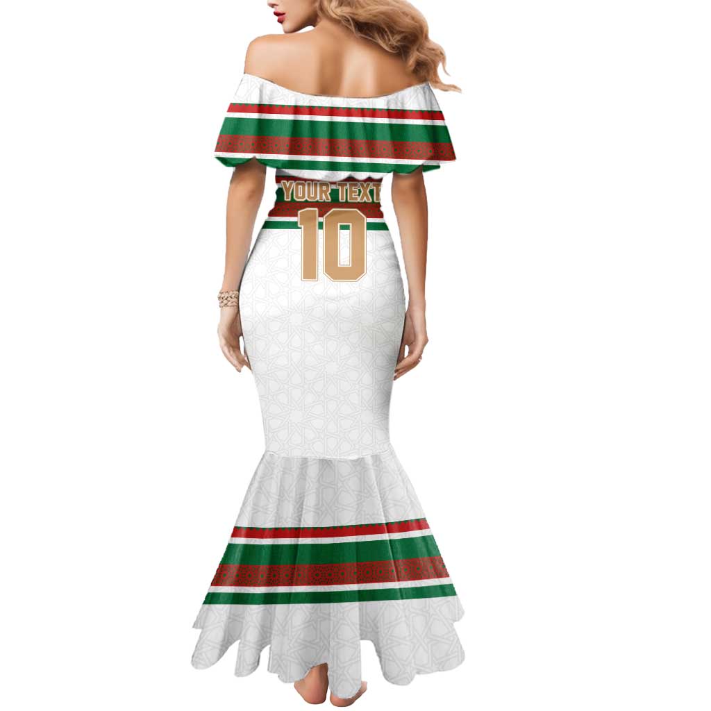 Custom Morocco Football Mermaid Dress The Roar of Atlas Lions - Wonder Print Shop