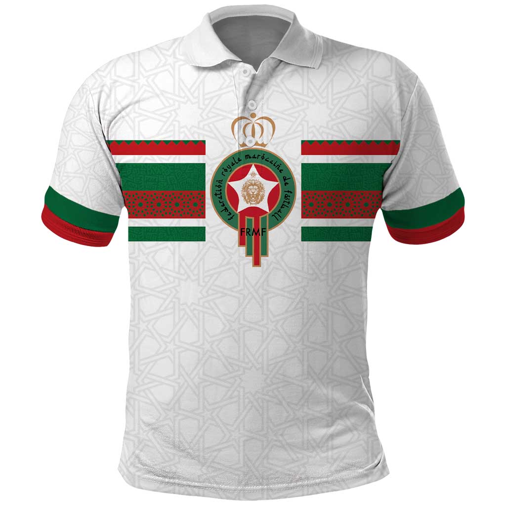 Custom Morocco Football Polo Shirt The Roar of Atlas Lions - Wonder Print Shop
