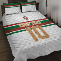 Custom Morocco Football Quilt Bed Set The Roar of Atlas Lions - Wonder Print Shop