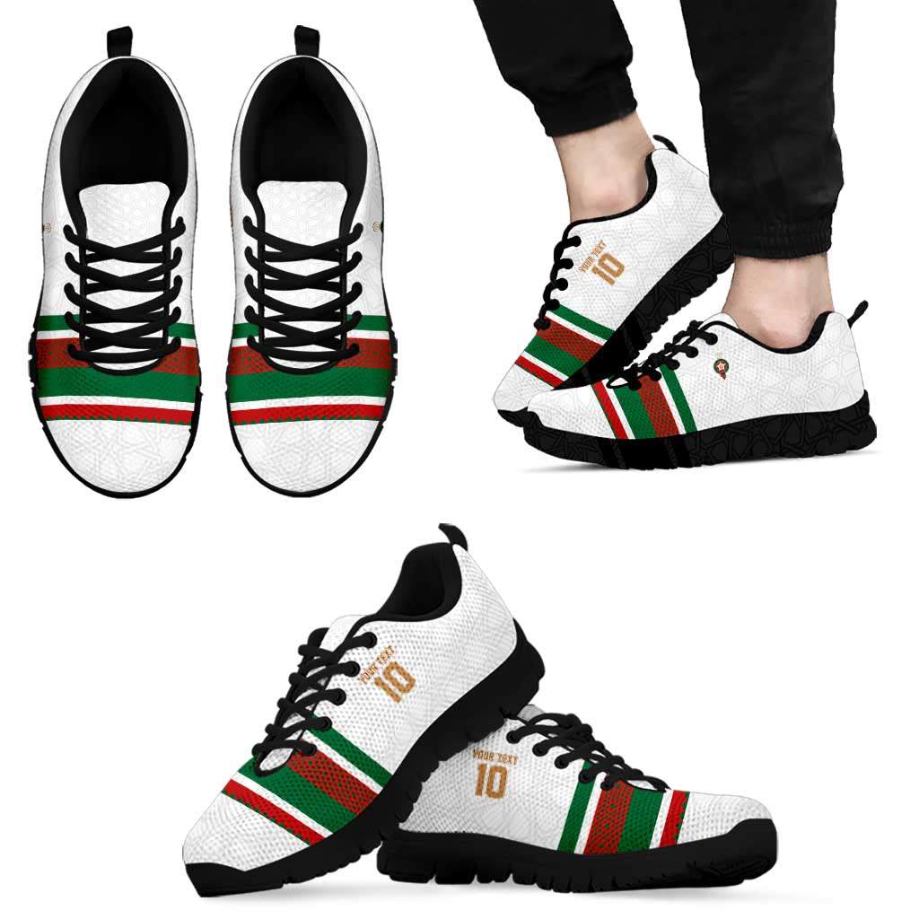 Custom Morocco Football Sneakers The Roar of Atlas Lions - Wonder Print Shop