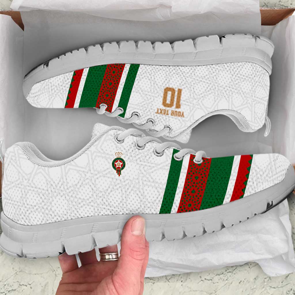 Custom Morocco Football Sneakers The Roar of Atlas Lions - Wonder Print Shop