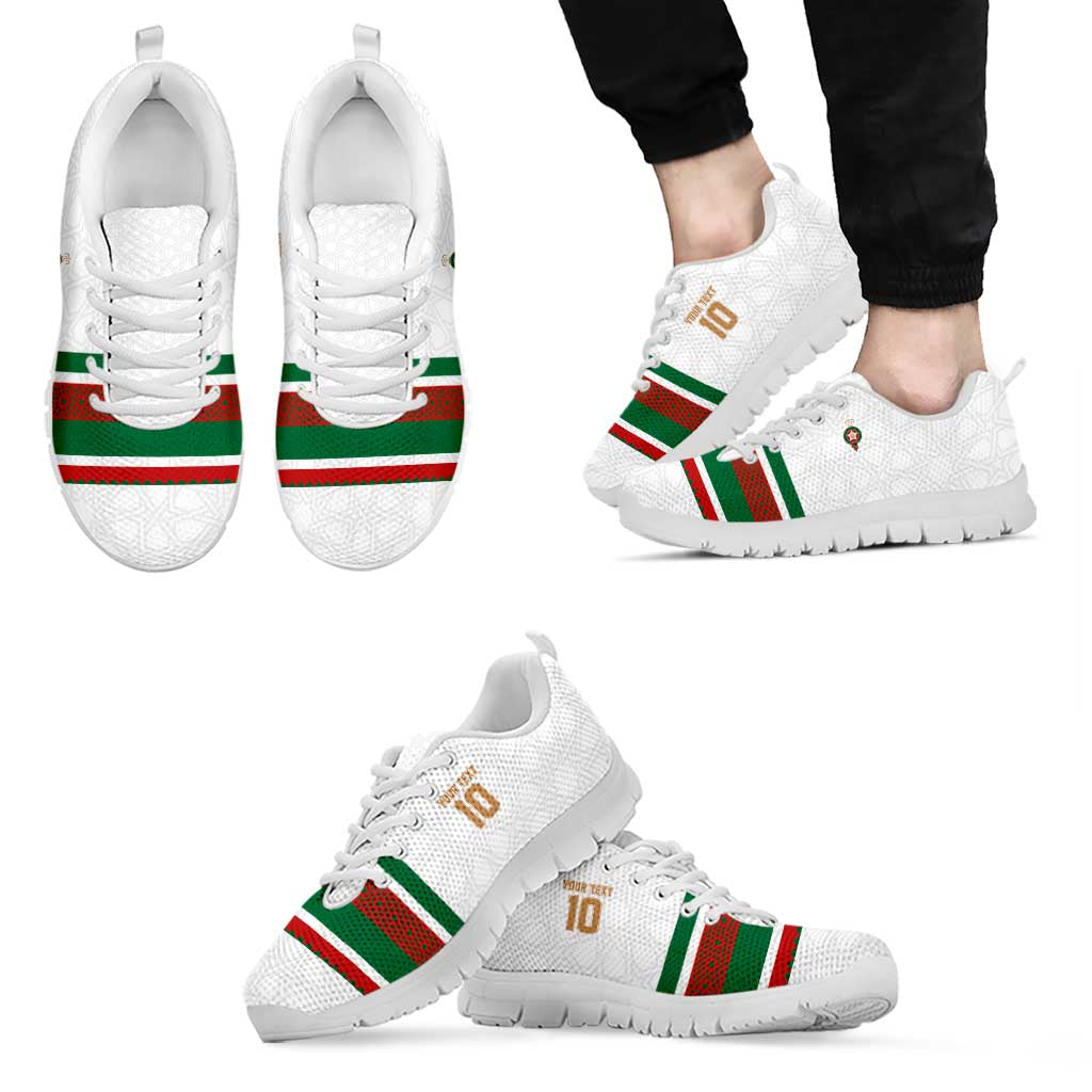 Custom Morocco Football Sneakers The Roar of Atlas Lions - Wonder Print Shop