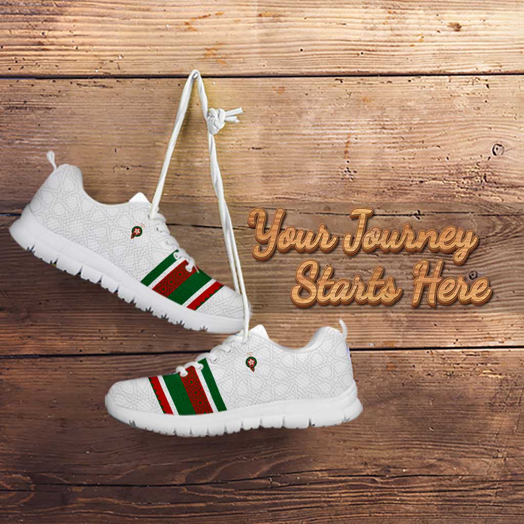 Custom Morocco Football Sneakers The Roar of Atlas Lions - Wonder Print Shop