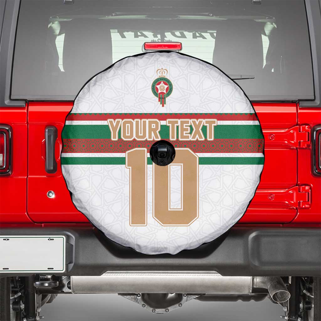 Custom Morocco Football Spare Tire Cover The Roar of Atlas Lions - Wonder Print Shop
