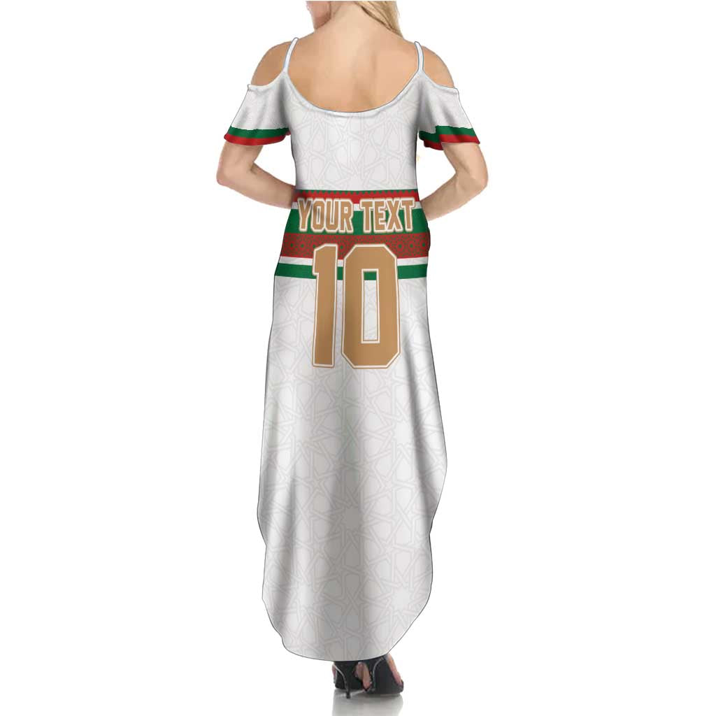 Custom Morocco Football Summer Maxi Dress The Roar of Atlas Lions - Wonder Print Shop