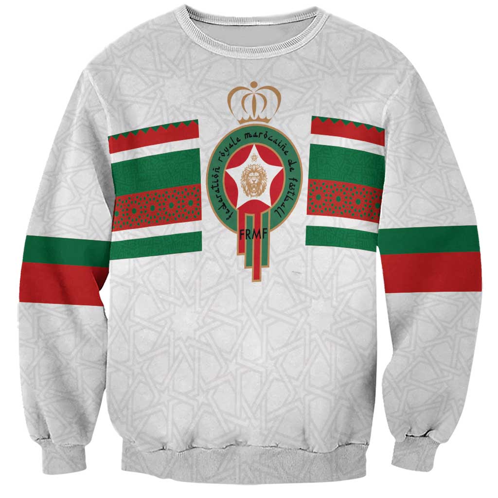 Custom Morocco Football Sweatshirt The Roar of Atlas Lions - Wonder Print Shop