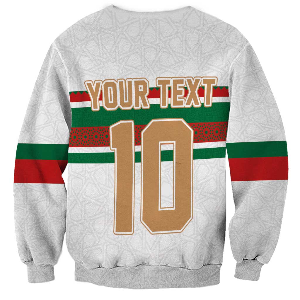 Custom Morocco Football Sweatshirt The Roar of Atlas Lions - Wonder Print Shop