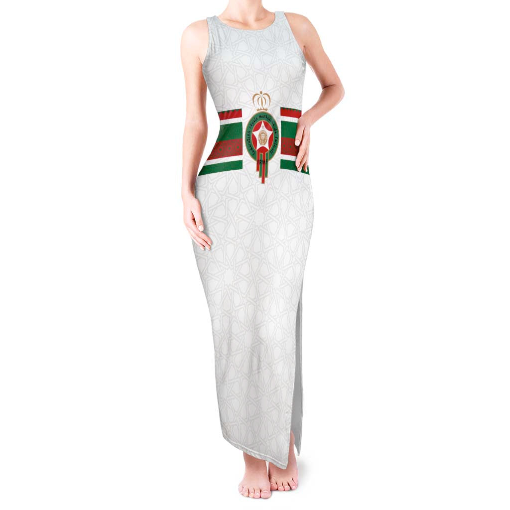 Custom Morocco Football Tank Maxi Dress The Roar of Atlas Lions - Wonder Print Shop
