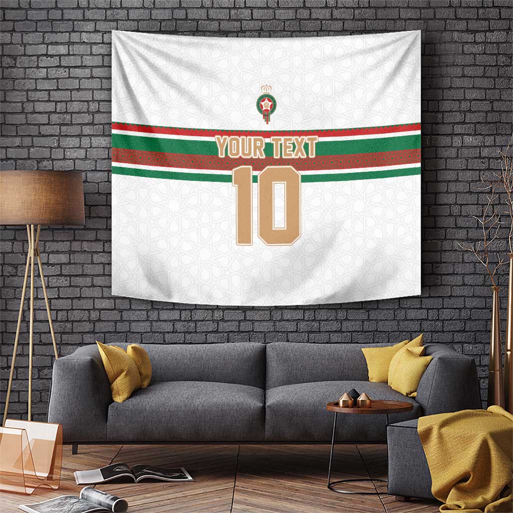 Custom Morocco Football Tapestry The Roar of Atlas Lions - Wonder Print Shop