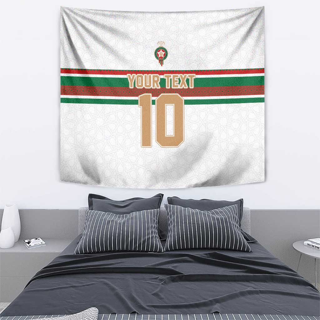 Custom Morocco Football Tapestry The Roar of Atlas Lions - Wonder Print Shop