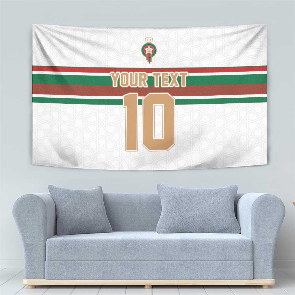 Custom Morocco Football Tapestry The Roar of Atlas Lions - Wonder Print Shop