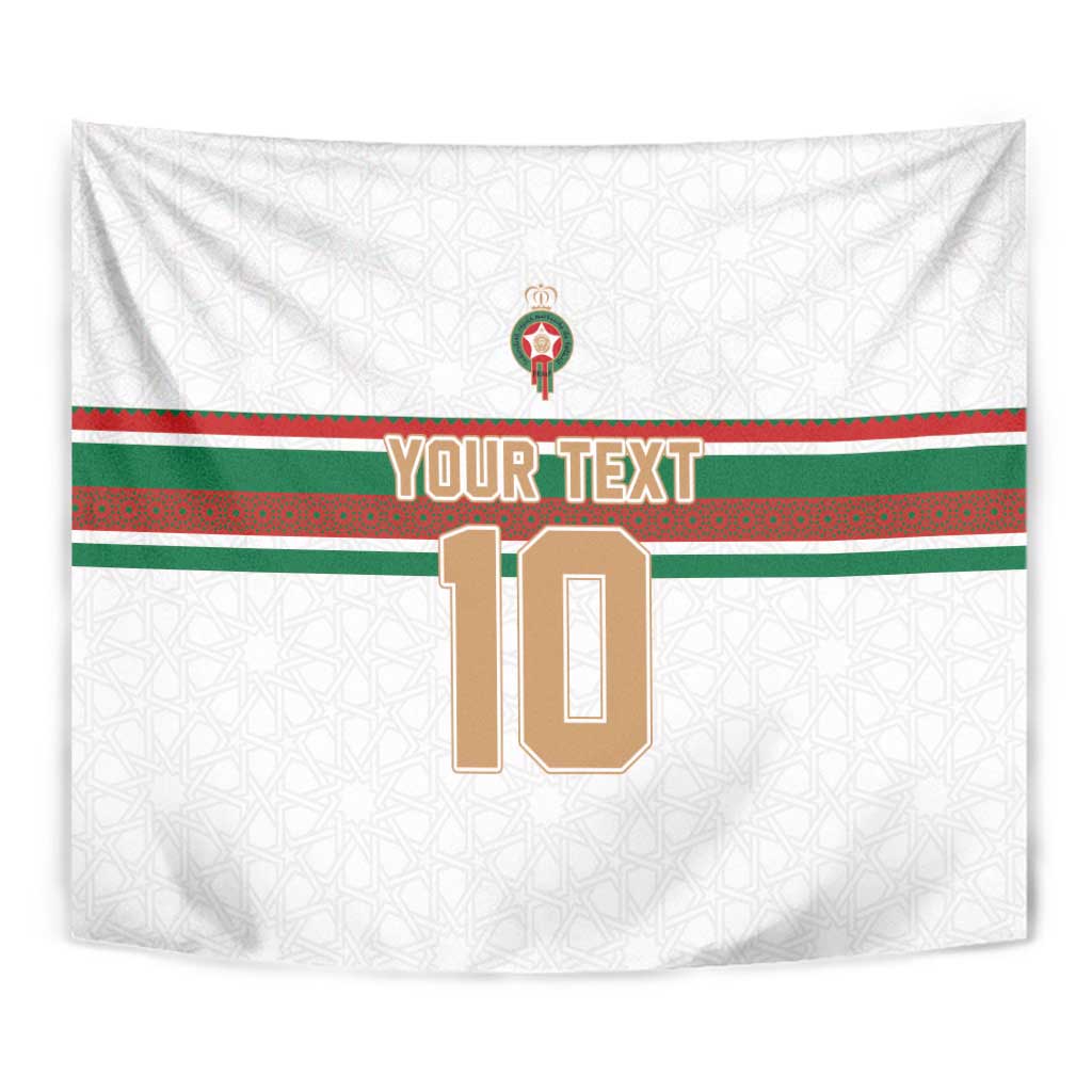 Custom Morocco Football Tapestry The Roar of Atlas Lions - Wonder Print Shop