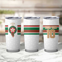 Custom Morocco Football Tumbler Cup The Roar of Atlas Lions - Wonder Print Shop
