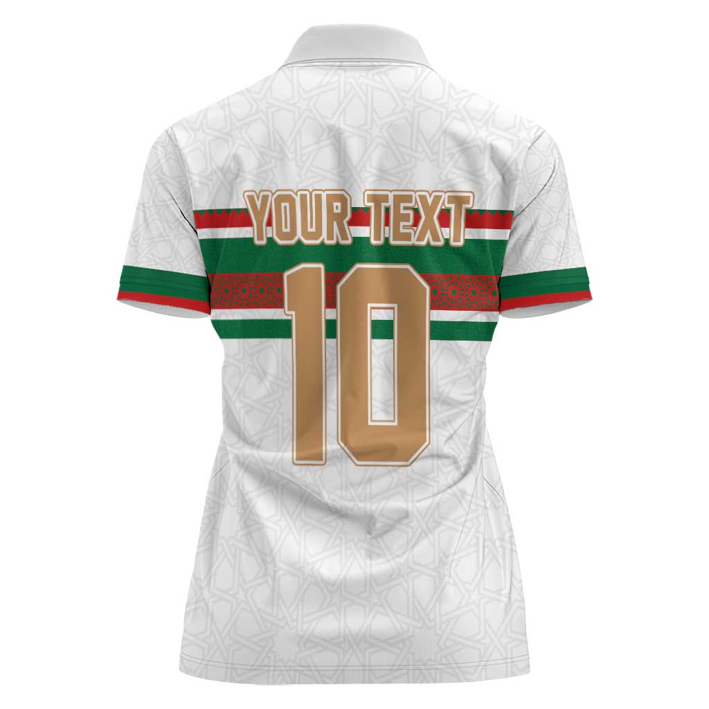 Custom Morocco Football Women Polo Shirt The Roar of Atlas Lions - Wonder Print Shop