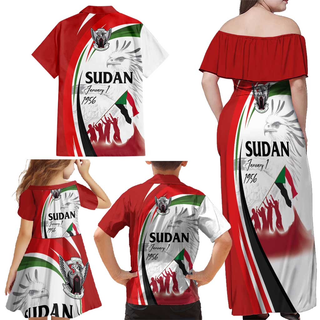 Sudan Independence Day Family Matching Off Shoulder Maxi Dress and Hawaiian Shirt Victory is Ours - Soldiers of the Homeland - Wonder Print Shop