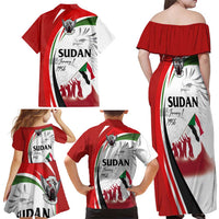 Sudan Independence Day Family Matching Off Shoulder Maxi Dress and Hawaiian Shirt Victory is Ours - Soldiers of the Homeland - Wonder Print Shop