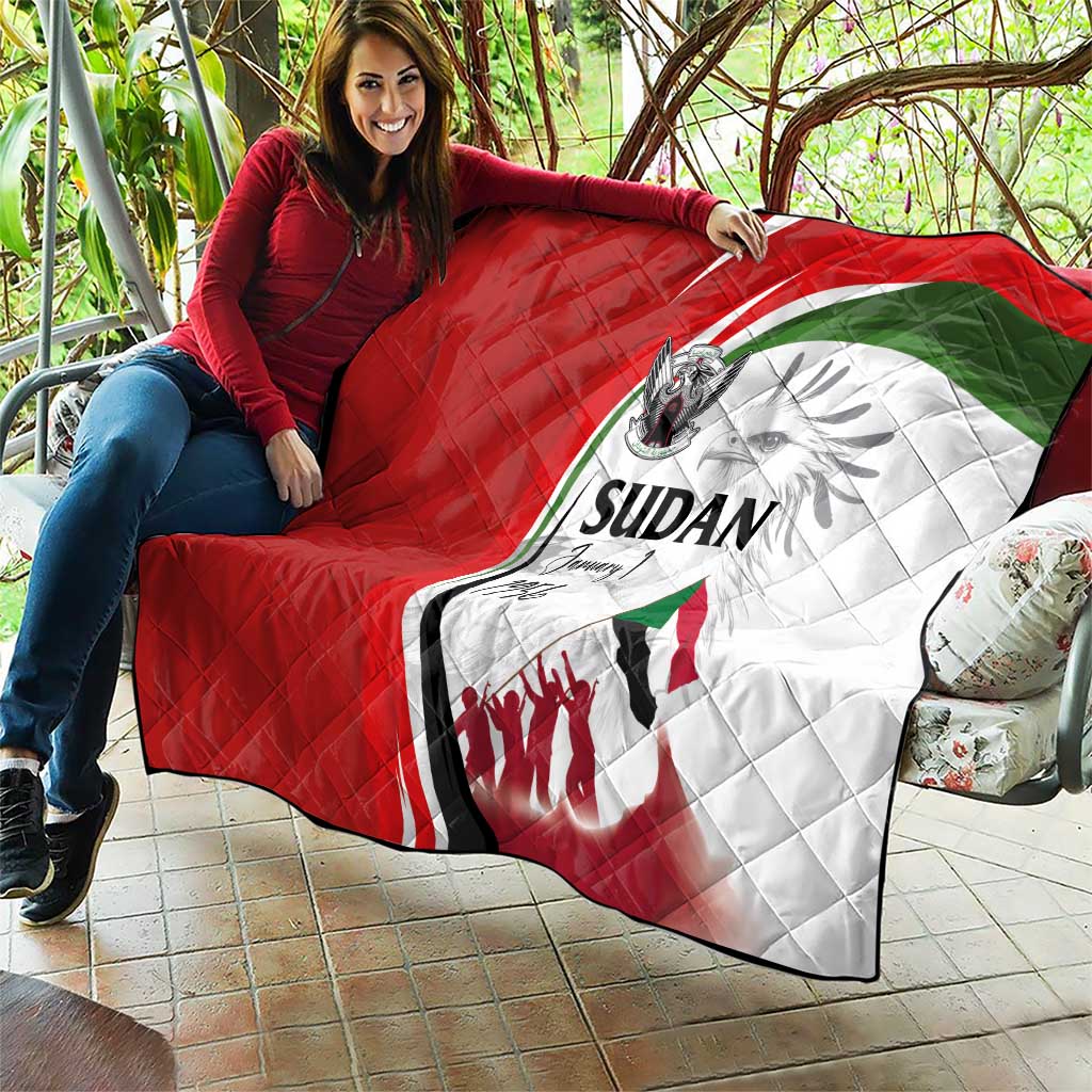 Sudan Independence Day Quilt Victory is Ours - Soldiers of the Homeland - Wonder Print Shop