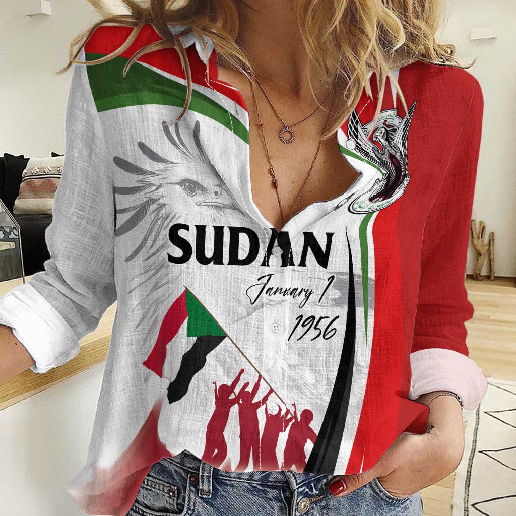 Sudan Independence Day Women Casual Shirt Victory is Ours - Soldiers of the Homeland - Wonder Print Shop