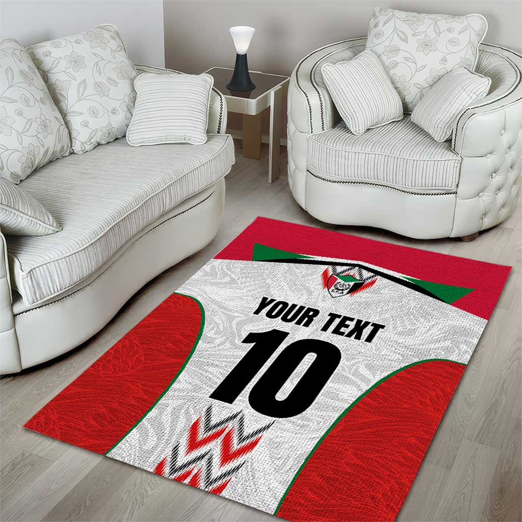 Custom Sudan Football Area Rug Falcons of Jediane - Wings of Victory - Wonder Print Shop