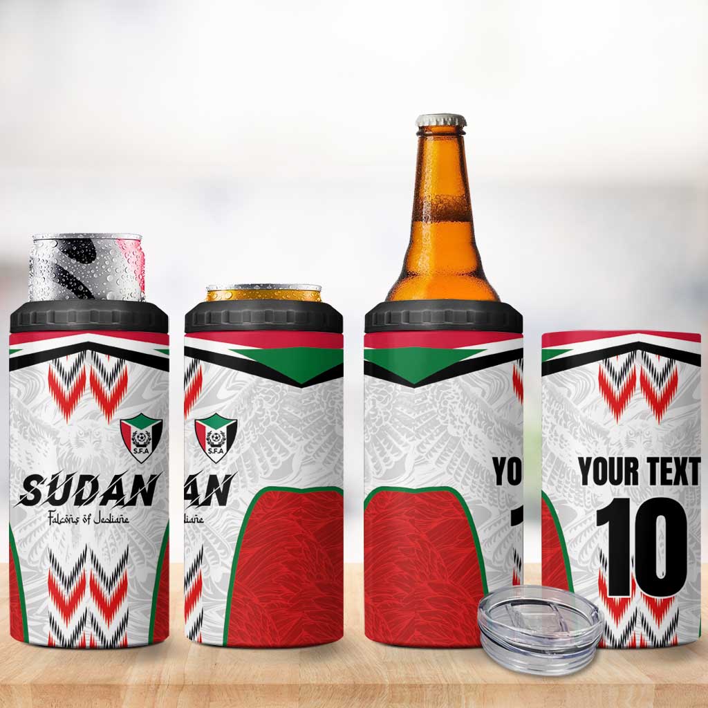 Custom Sudan Football 4 in 1 Can Cooler Tumbler Falcons of Jediane - Wings of Victory - Wonder Print Shop