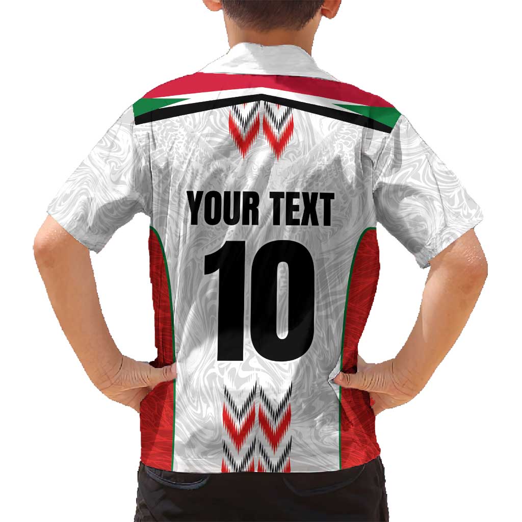 Custom Sudan Football Family Matching Tank Maxi Dress and Hawaiian Shirt Falcons of Jediane - Wings of Victory - Wonder Print Shop