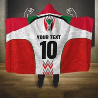 Custom Sudan Football Hooded Blanket Falcons of Jediane - Wings of Victory