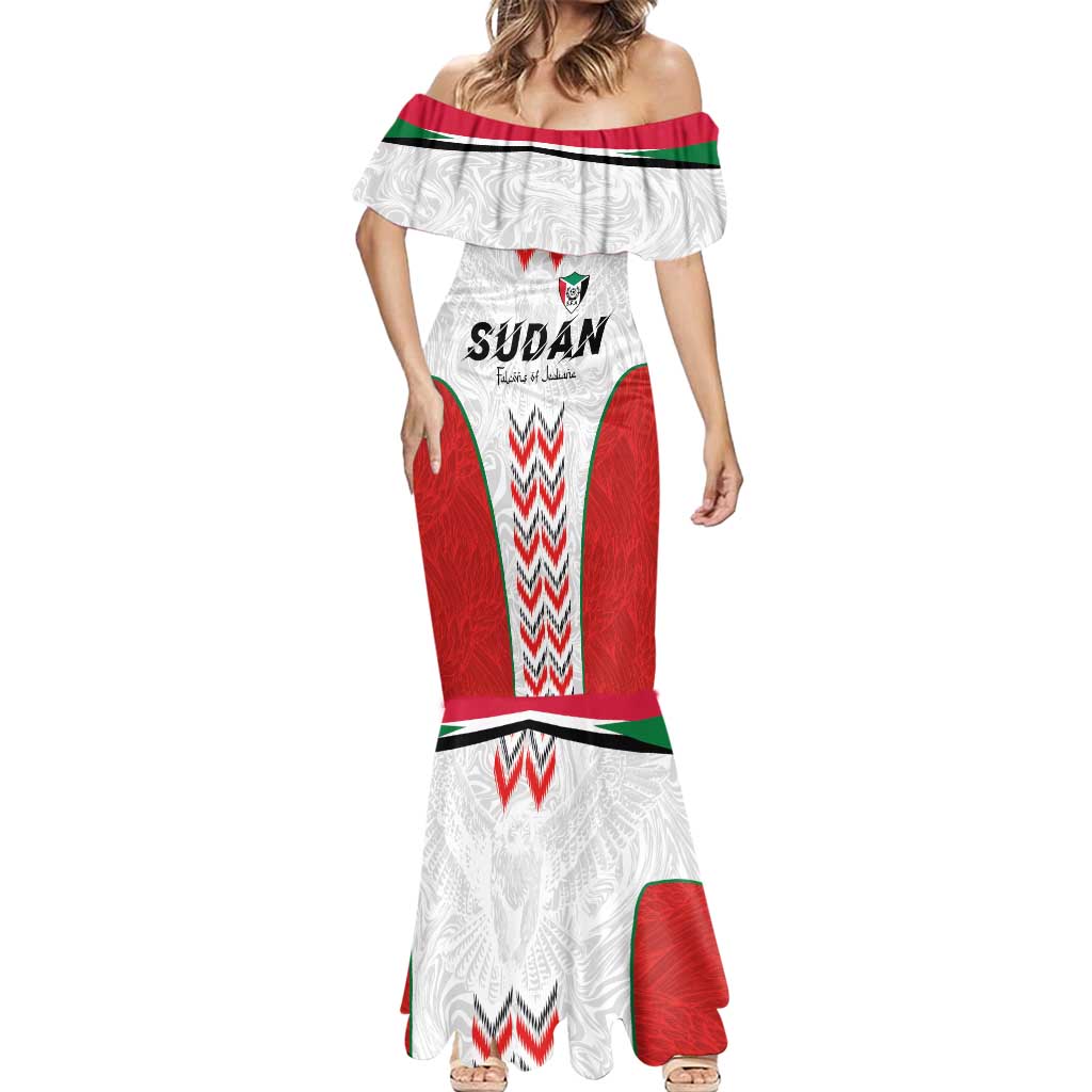 Custom Sudan Football Mermaid Dress Falcons of Jediane - Wings of Victory - Wonder Print Shop