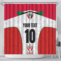Custom Sudan Football Shower Curtain Falcons of Jediane - Wings of Victory