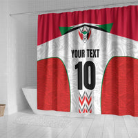 Custom Sudan Football Shower Curtain Falcons of Jediane - Wings of Victory