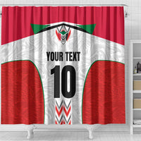 Custom Sudan Football Shower Curtain Falcons of Jediane - Wings of Victory