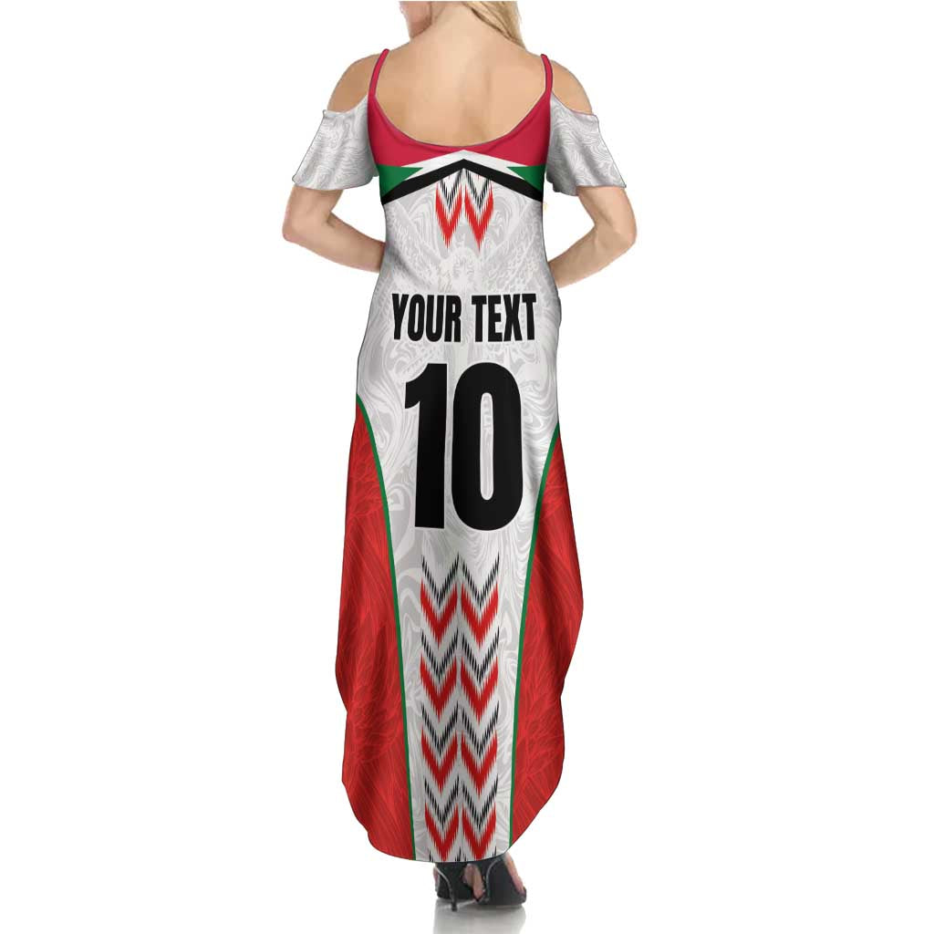 Custom Sudan Football Summer Maxi Dress Falcons of Jediane - Wings of Victory - Wonder Print Shop