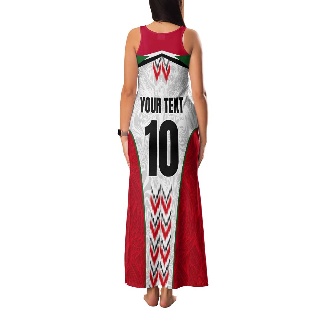 Custom Sudan Football Tank Maxi Dress Falcons of Jediane - Wings of Victory - Wonder Print Shop