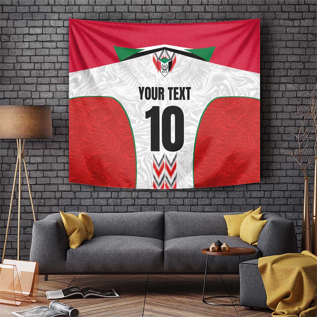 Custom Sudan Football Tapestry Falcons of Jediane - Wings of Victory - Wonder Print Shop