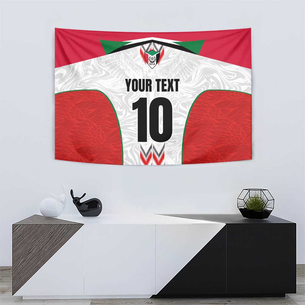 Custom Sudan Football Tapestry Falcons of Jediane - Wings of Victory - Wonder Print Shop