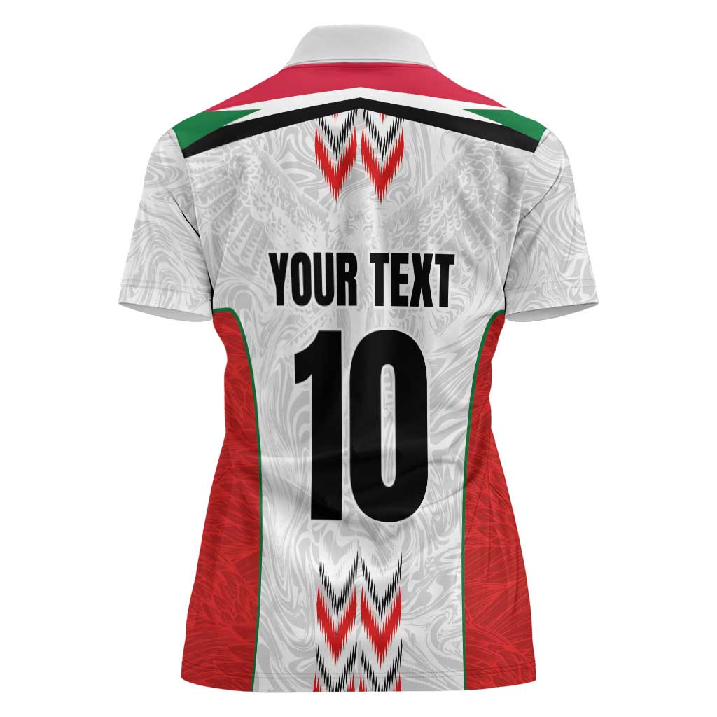 Custom Sudan Football Women Polo Shirt Falcons of Jediane - Wings of Victory - Wonder Print Shop