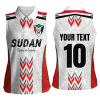 Custom Sudan Football Women Sleeveless Polo Shirt Falcons of Jediane - Wings of Victory - Wonder Print Shop