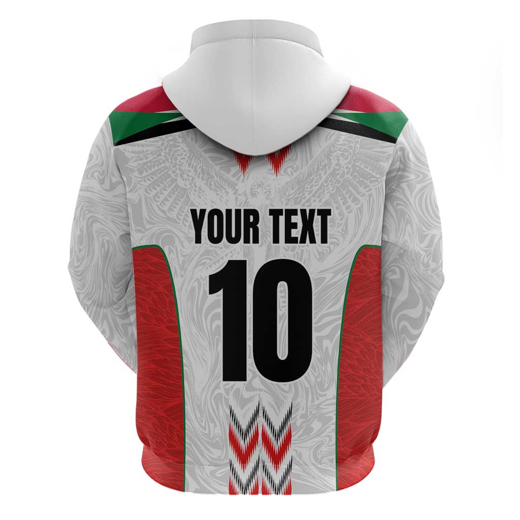 Custom Sudan Football Zip Hoodie Falcons of Jediane - Wings of Victory - Wonder Print Shop