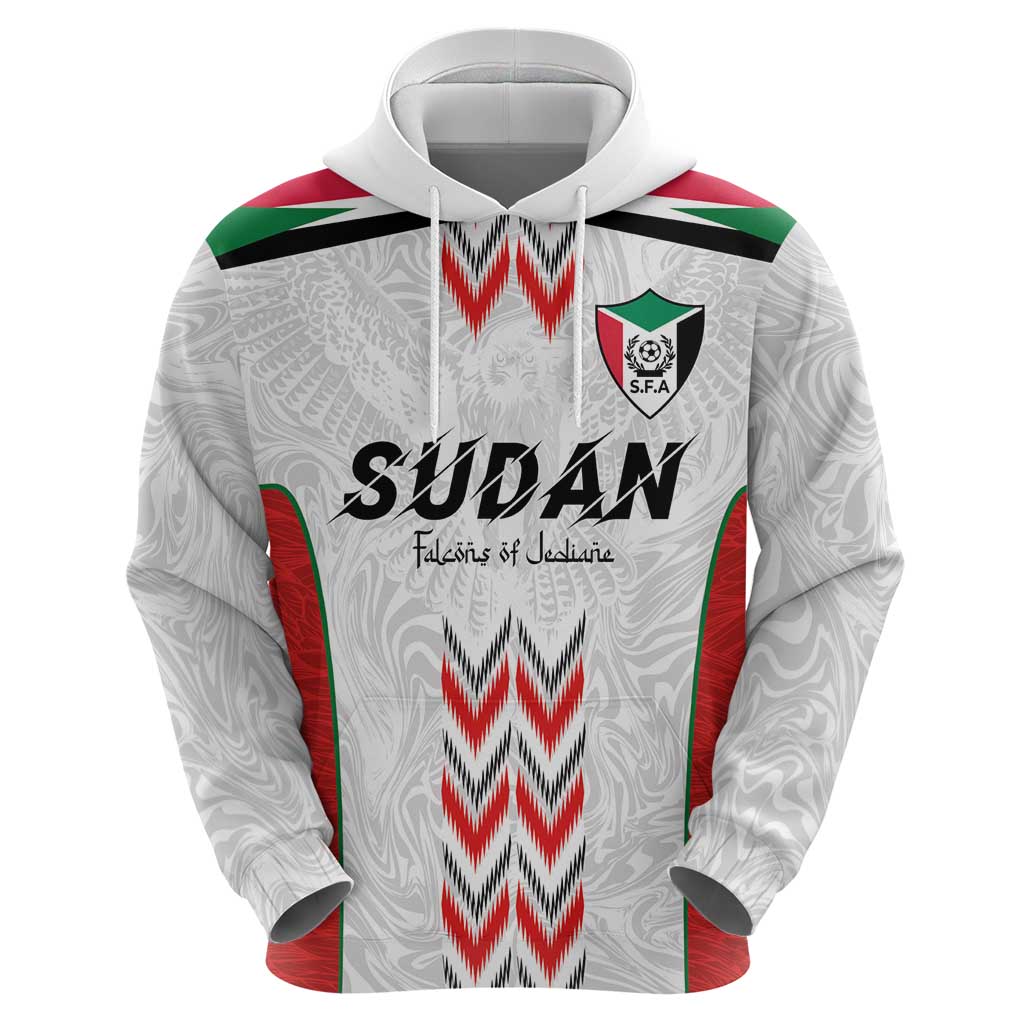 Custom Sudan Football Zip Hoodie Falcons of Jediane - Wings of Victory - Wonder Print Shop