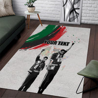 Personalized Juneteenth Freedom Day Area Rug 1968 Black Power Salute - Wonder Print Shop