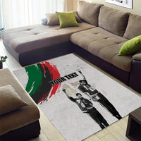 Personalized Juneteenth Freedom Day Area Rug 1968 Black Power Salute - Wonder Print Shop